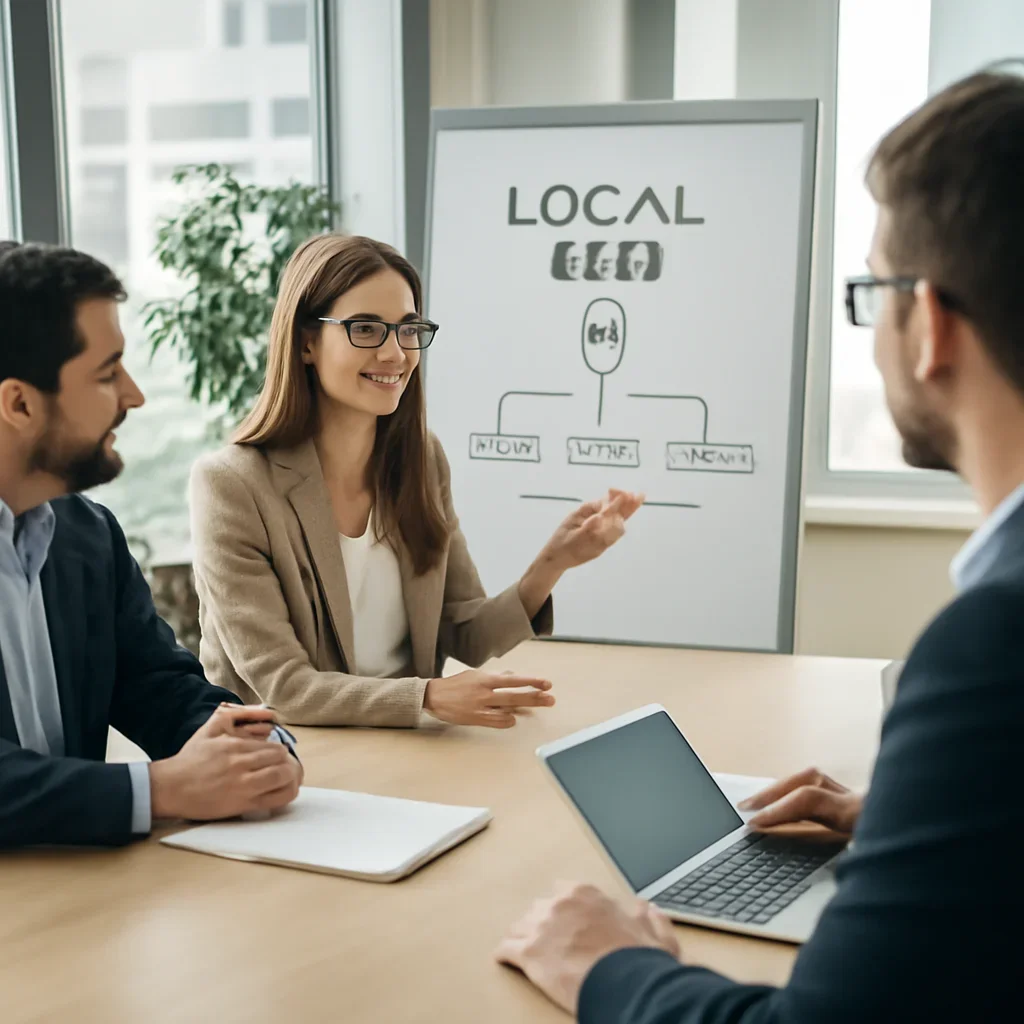 Digital marketing planning session related to Local SEO