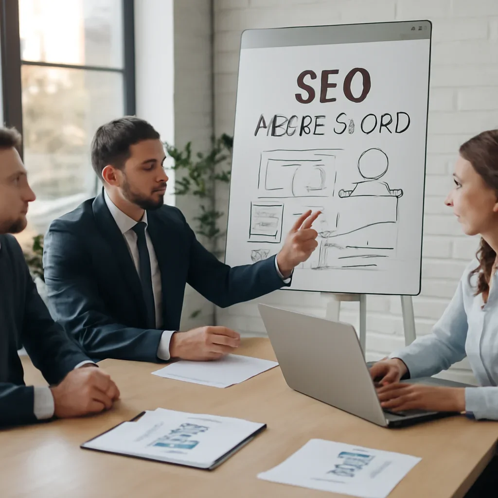 Digital marketing planning session related to SEO Abbotsford